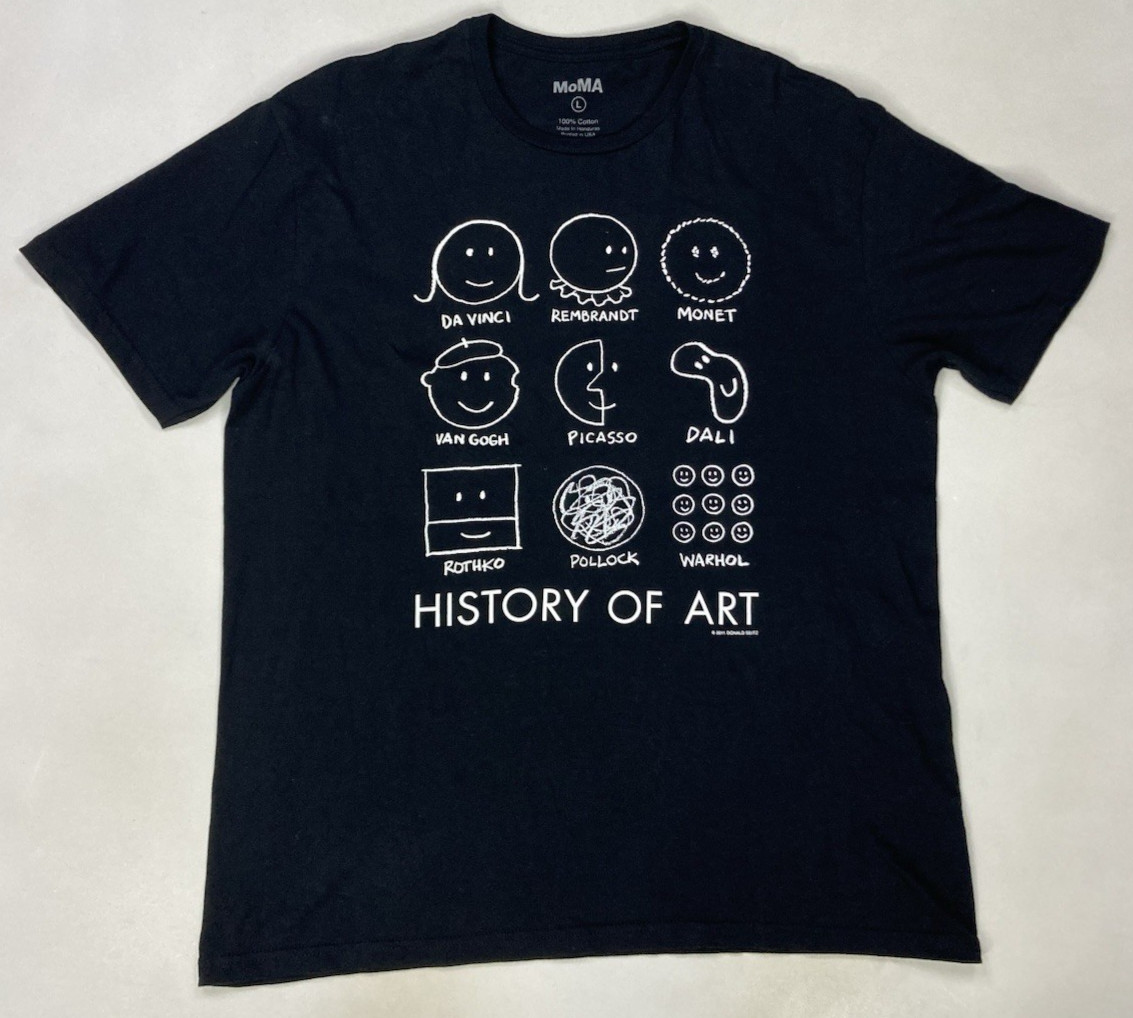 MoMa History Of Art Graphic T-shirt Men Large Black Short Sleeve gallery