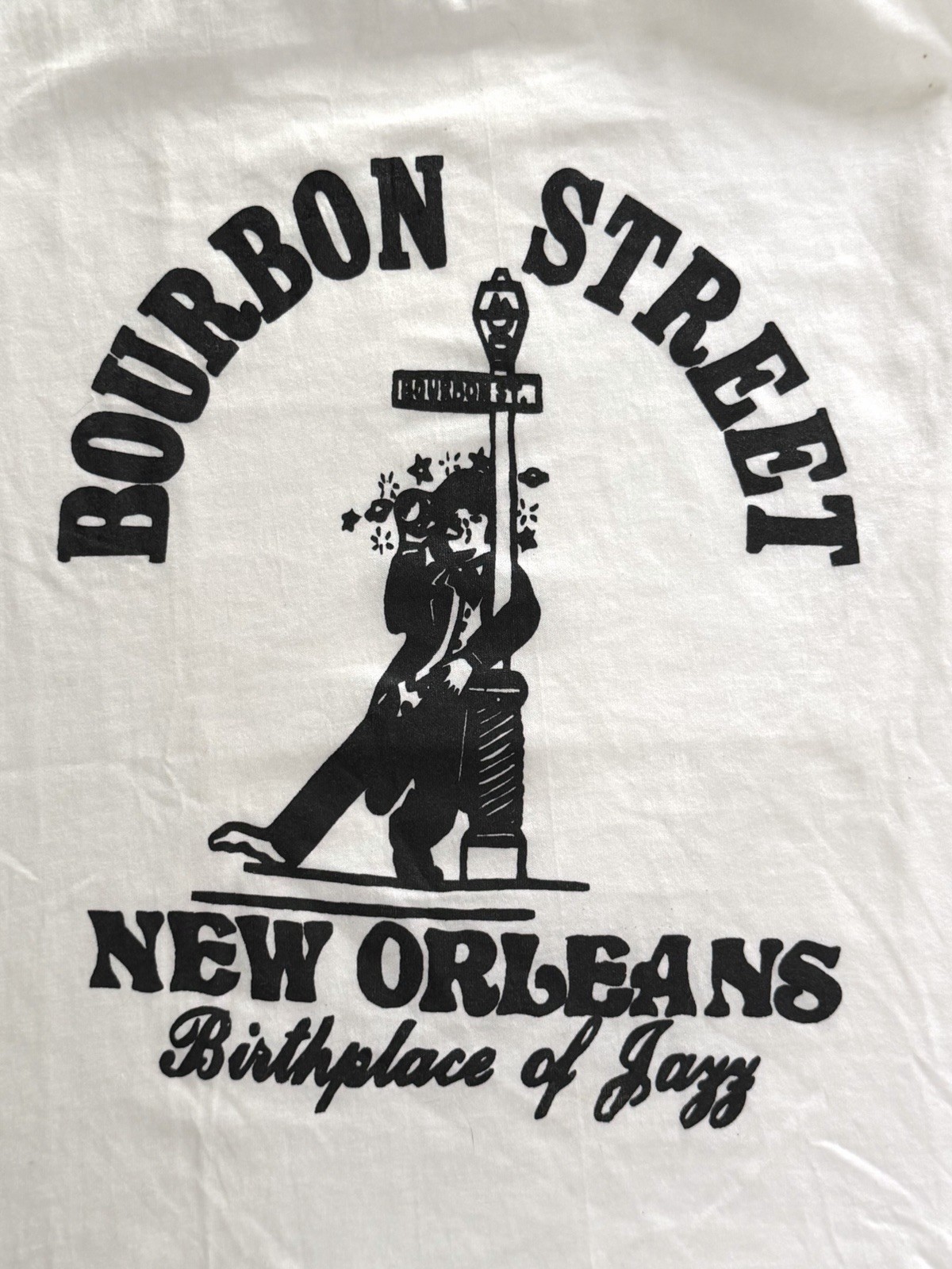 Vintage Bourbon Street T-Shirt One Stitch White Short Sleeve Men's Size M gallery