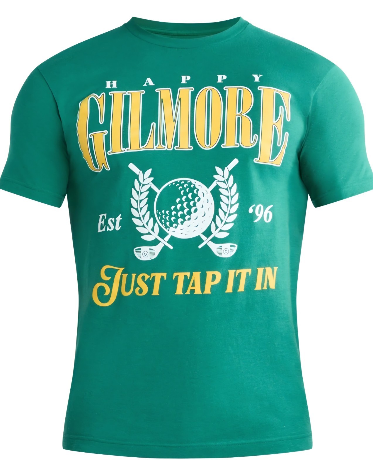 NWT “Just tap it in” Happy Gilmore Green Short Sleeve T-Shirt Size Small 34-36 gallery