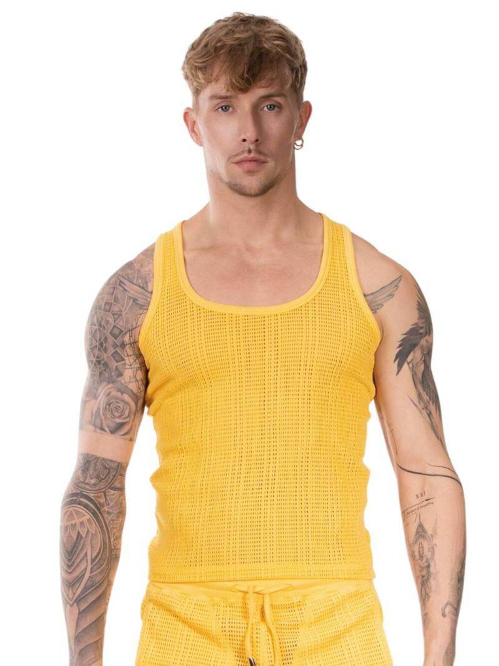 BARCODE Berlin Alabin Knitted Mesh Trendy Tank Top, Semi-Transparent, Breathable gallery