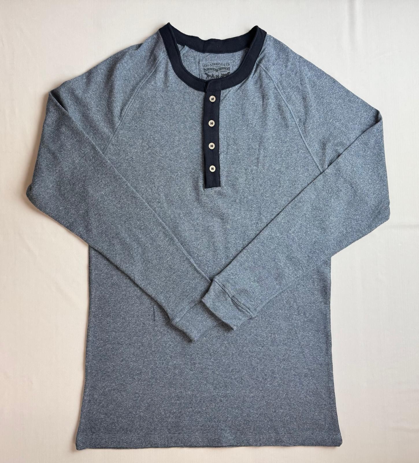 Levi's Men`s Long Sleeve Thermal Henley Shirt. Blue. Choose Your Size. NWB gallery