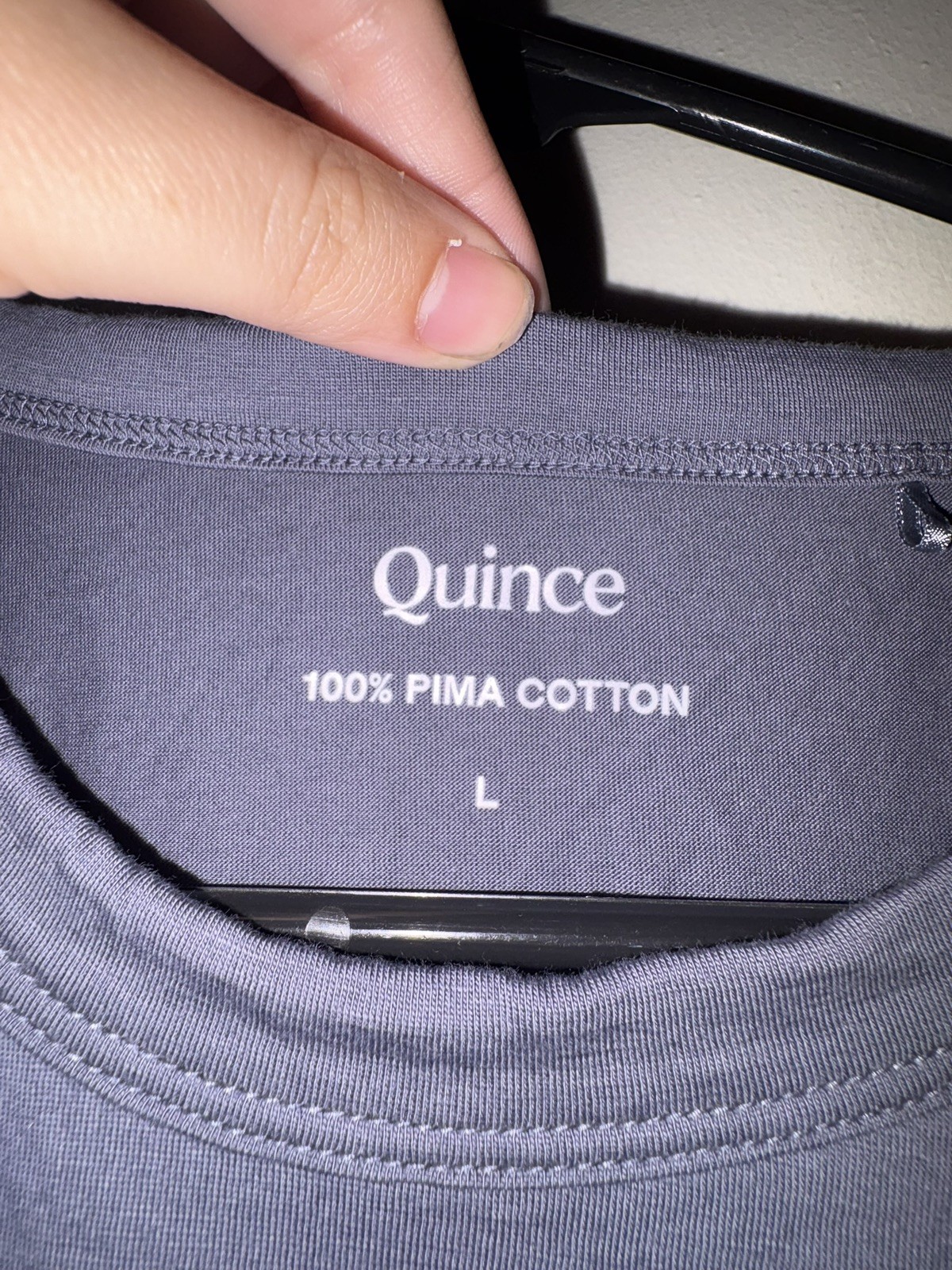 Quince 100% Pima Cotton Luxe Touch Tee Shirt Deep Navy Men's Sz L Crew Neck S/S gallery