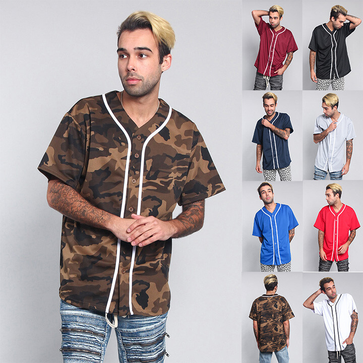 Men's Classic Raglan Plain Baseball Jersey Tee Uniform T-Shirts S~5XL BJ42-KK6B gallery