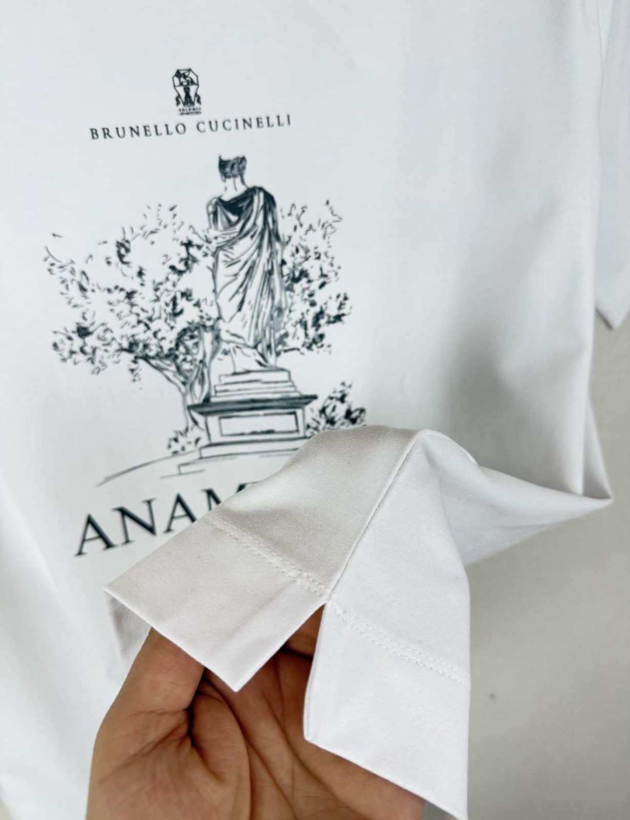 Brunello Cucinelli White Mens T Shirt Size XL gallery