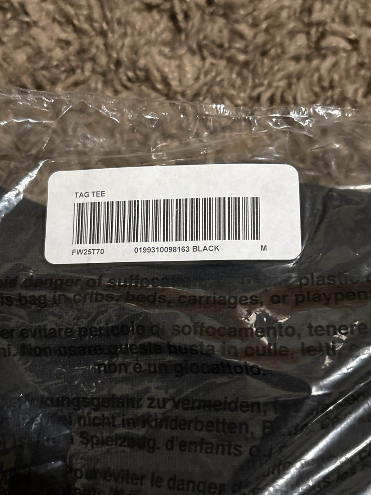 supreme tag tee sold out in bag gallery