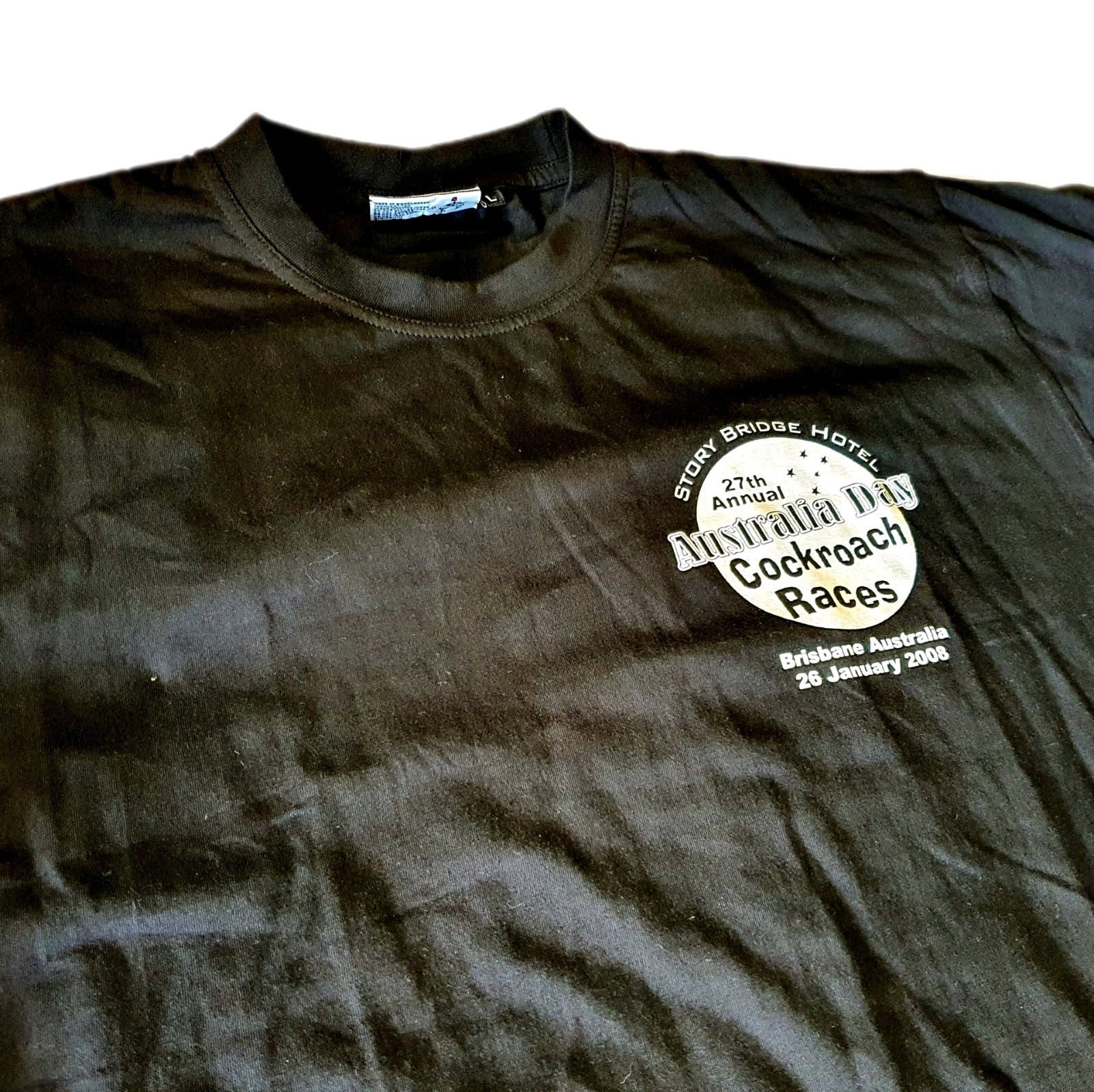 Story Bridge Hotel 27th Annual Cockroach Races Men's L Tshirt Aus Day 2008 Gift gallery