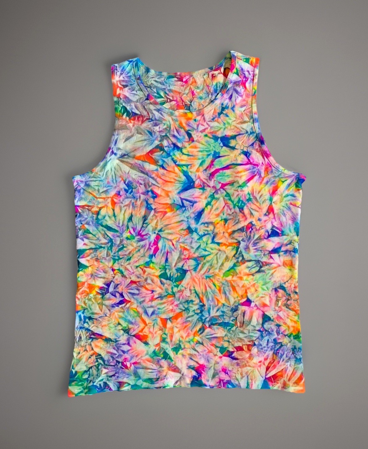 *New* Handmade, Men's, Fiesta Cruncht Crinkle, Tie Dye Tank Top, All Sizes gallery