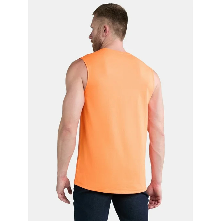 Brahma Relaxed Fit Muscle Tank Pocket Tee Blaze Orange Men’s Size L-XL New gallery