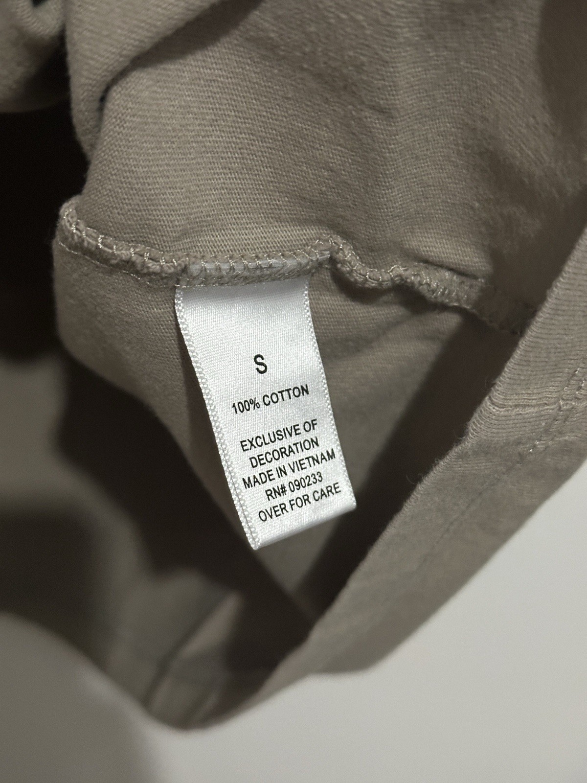 Fear Of God Essentials T Shirt Size Small Men’s Taupe gallery