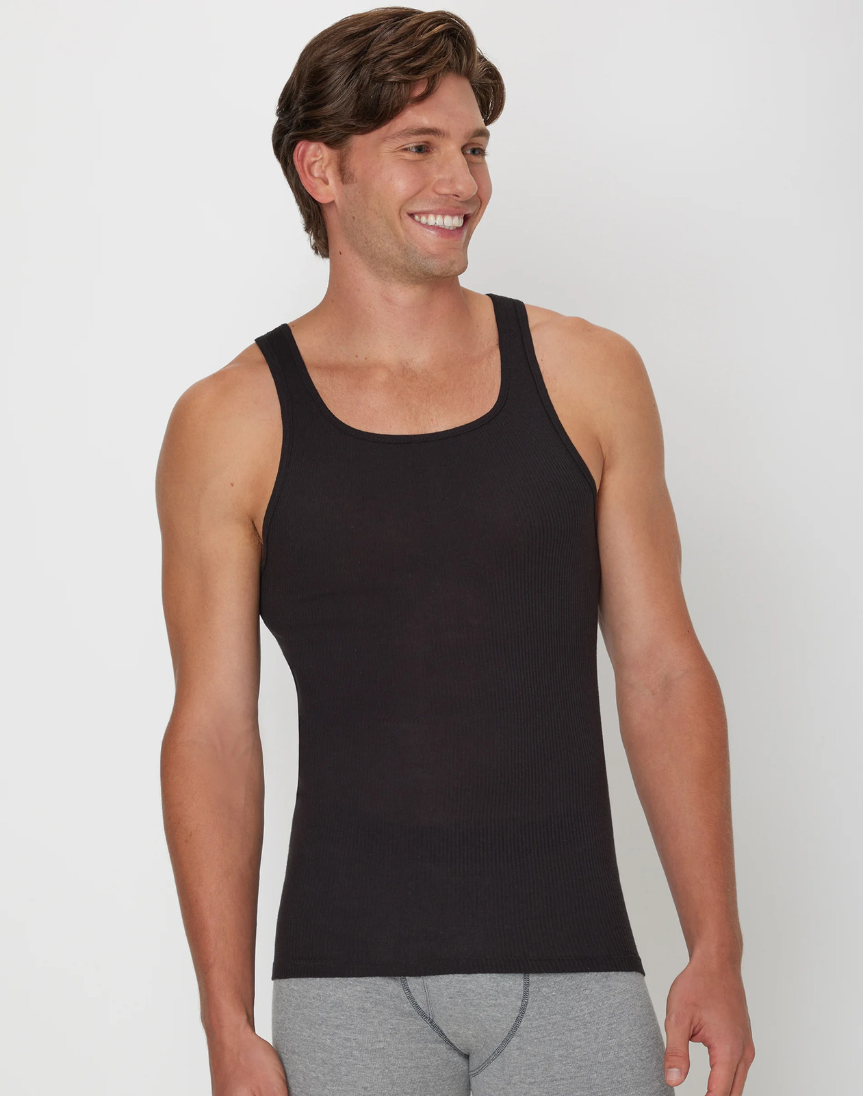 Hanes Tank 6-Pack Ultimate ComfortSoft Dyed Tagless Wicking Cool Comfort Ribbed gallery