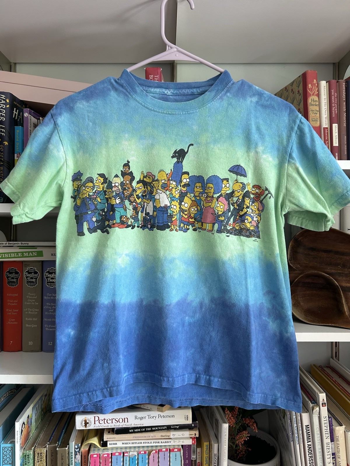 The Simpson’s Tie Dye Blue Green Graphic Tshirt Size Unknown See Measurements gallery