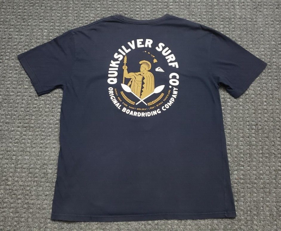 Quiksilver Men’s XL Dark Blue T Shirt Hawaii Exclusive Edition Ali’i Nui