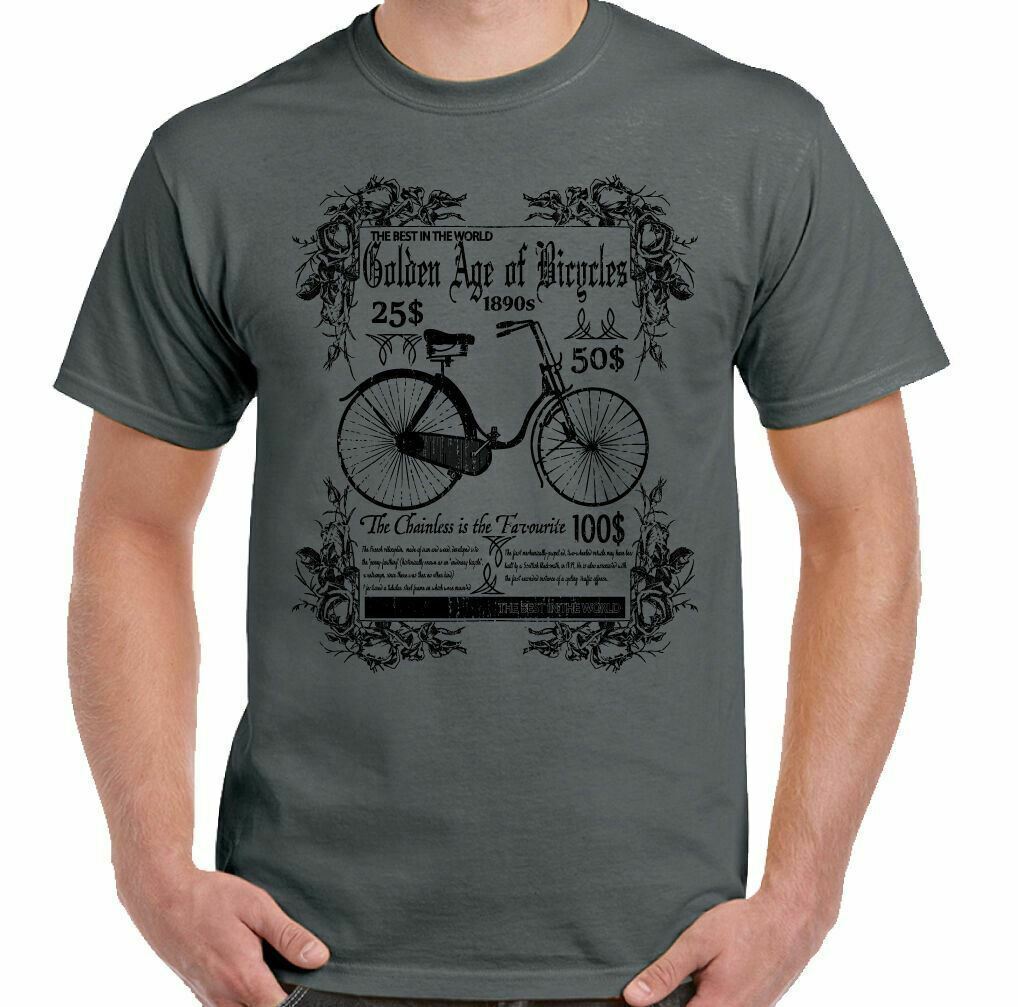 THE Golden Age Of Bicycles Mens Funny Cycling T-Shirt Bike Cycle MTB Road Racer gallery
