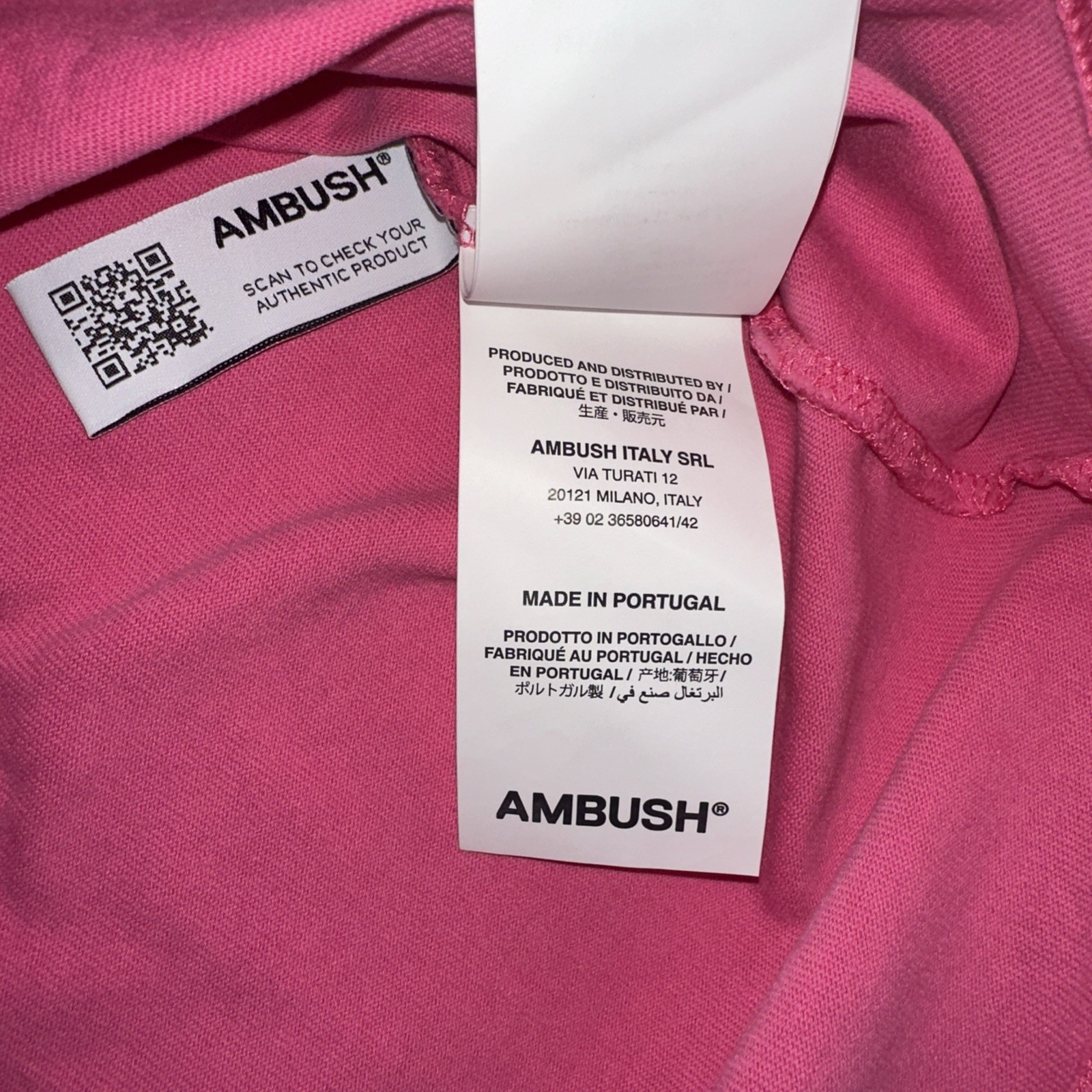 Ambush Stoppers Tee Shirt Pink Size XS Retail $250 Authentic Tag To Verify gallery