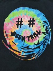 BEEN TRILL Psychedelic Tie Dye Smiley Face Mallratz 2 Sided T SHIRT COLOR SZ M