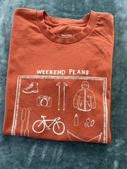 Coalatree Men’s Orange Weekend Plans Outdoor Adventure Cotton T-shirt Size L