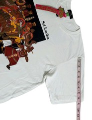 Luv SL by Odel Perahera White Graphic Print Souvenir T-shirt Sri Lanka Size M