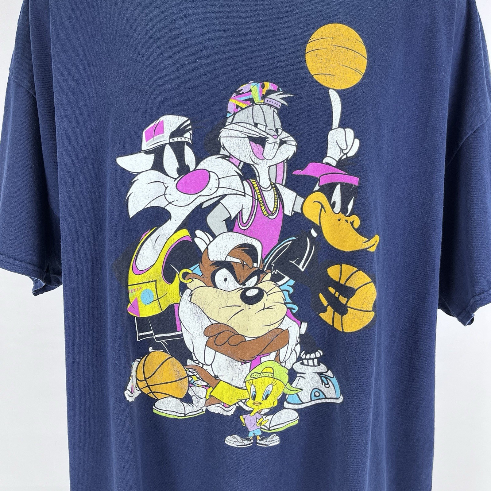 Looney Tunes Size XXXXL 20's Basketball Squad Bugs Taz Daffy Tweety Graphic Tee gallery