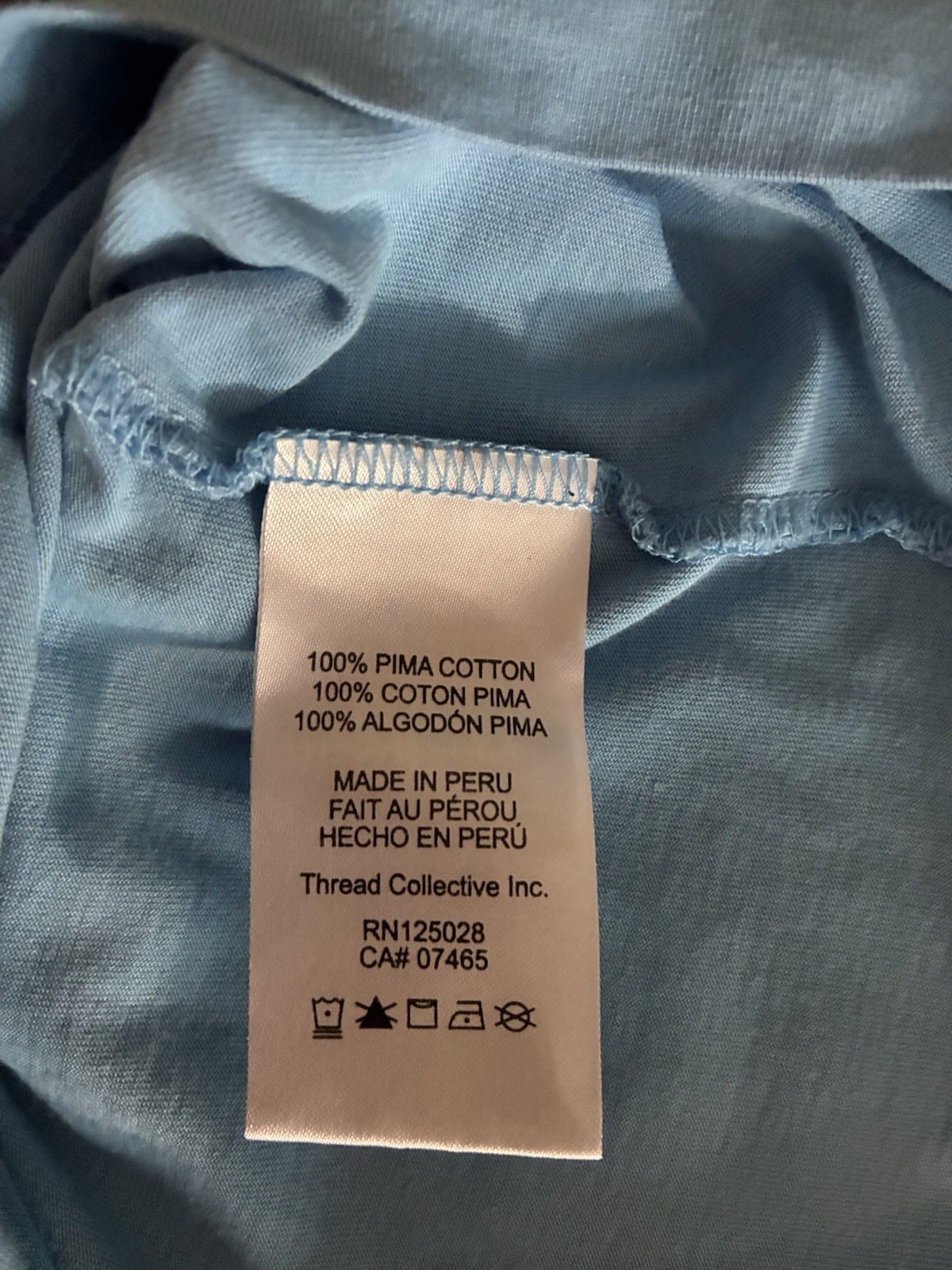 Psycho Bunny Pima Cotton Blue Logo Contrasting Trim Men's T-Shirt Size S gallery