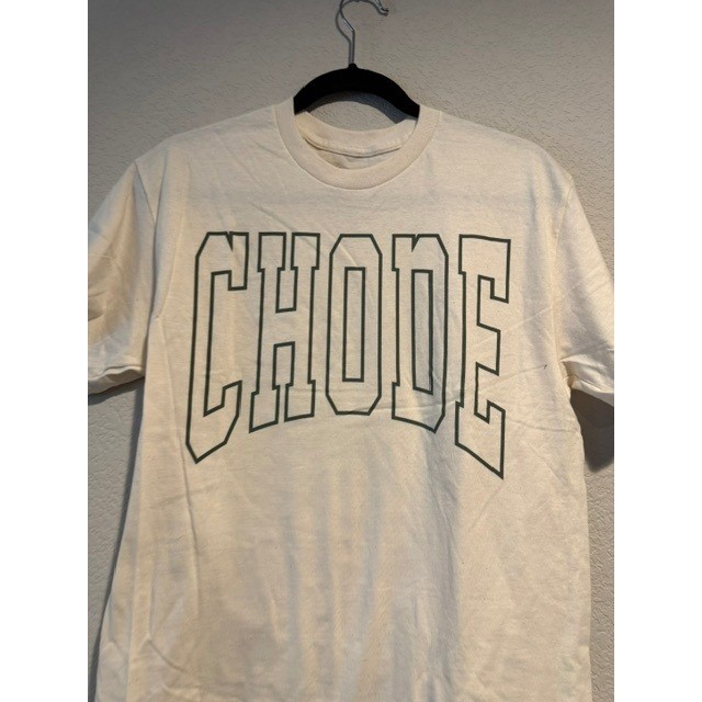 Spencers Graphic Tee Cream Mens Medium CHODE Collegiate Block Letter T-Shirt L gallery