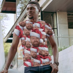 Personalised Funny Face All Over Santa T Shirt Men shirt Christmas Him Custom…