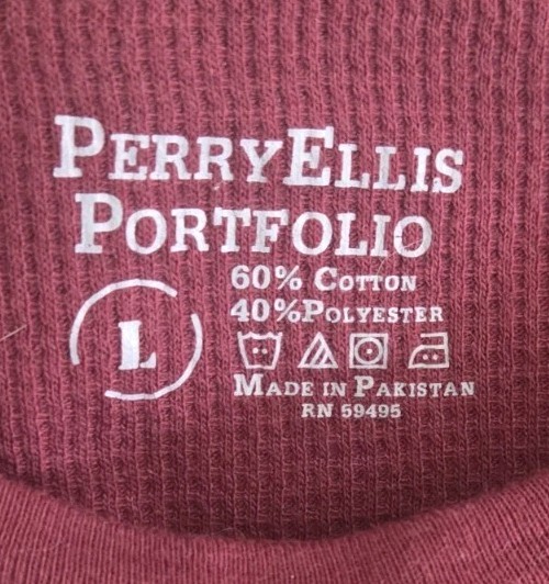 Perry Ellis Portfolio Long Sleeve Men Crew Neck Shirt SZ Large NWOT gallery