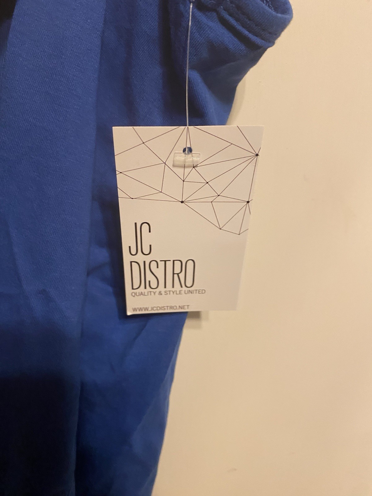 JC DISTRO Men's Tank Top Racerback Deep cut arms Royal Blue Size Small NWT New gallery