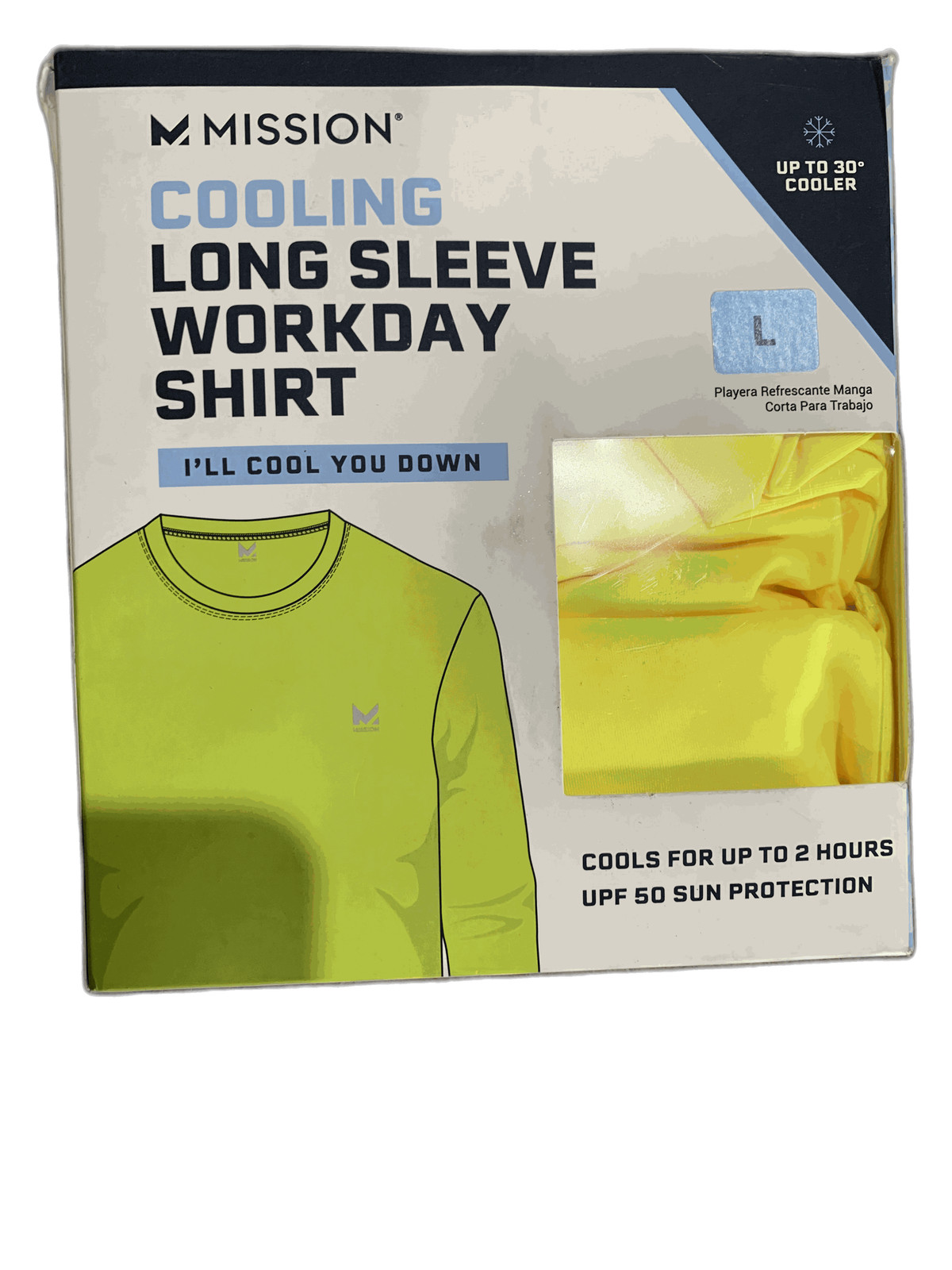 Mission Unisex Large Hi Vis Yellow Cooling Long Sleeve Performance Shirt gallery