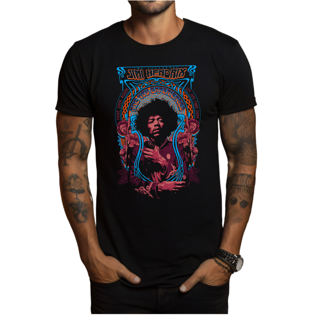 Jimi Hendrix Are You Experienced Classic Rock Band T-Shirt Black S-3XL gallery