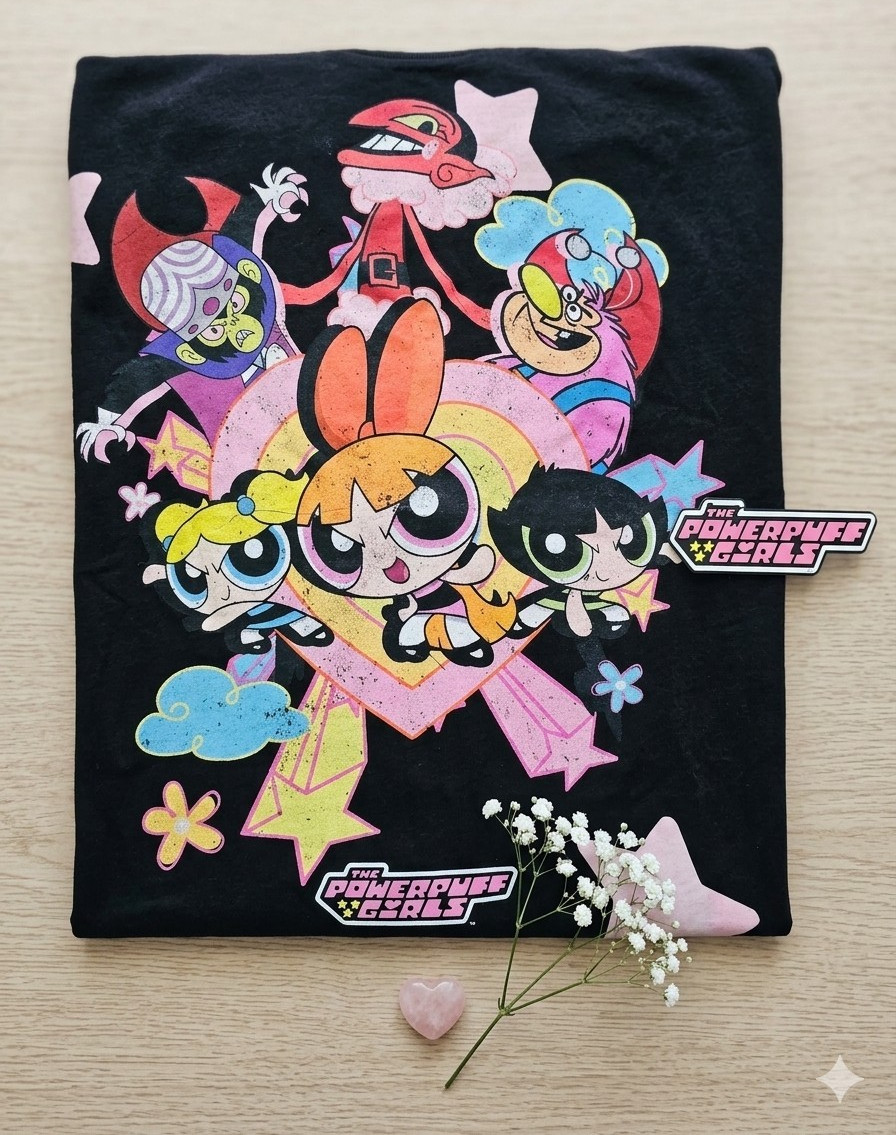 Civil Regime x The Powerpuff Girls Men’s Black Graphic Print Crewneck Tee XXL gallery