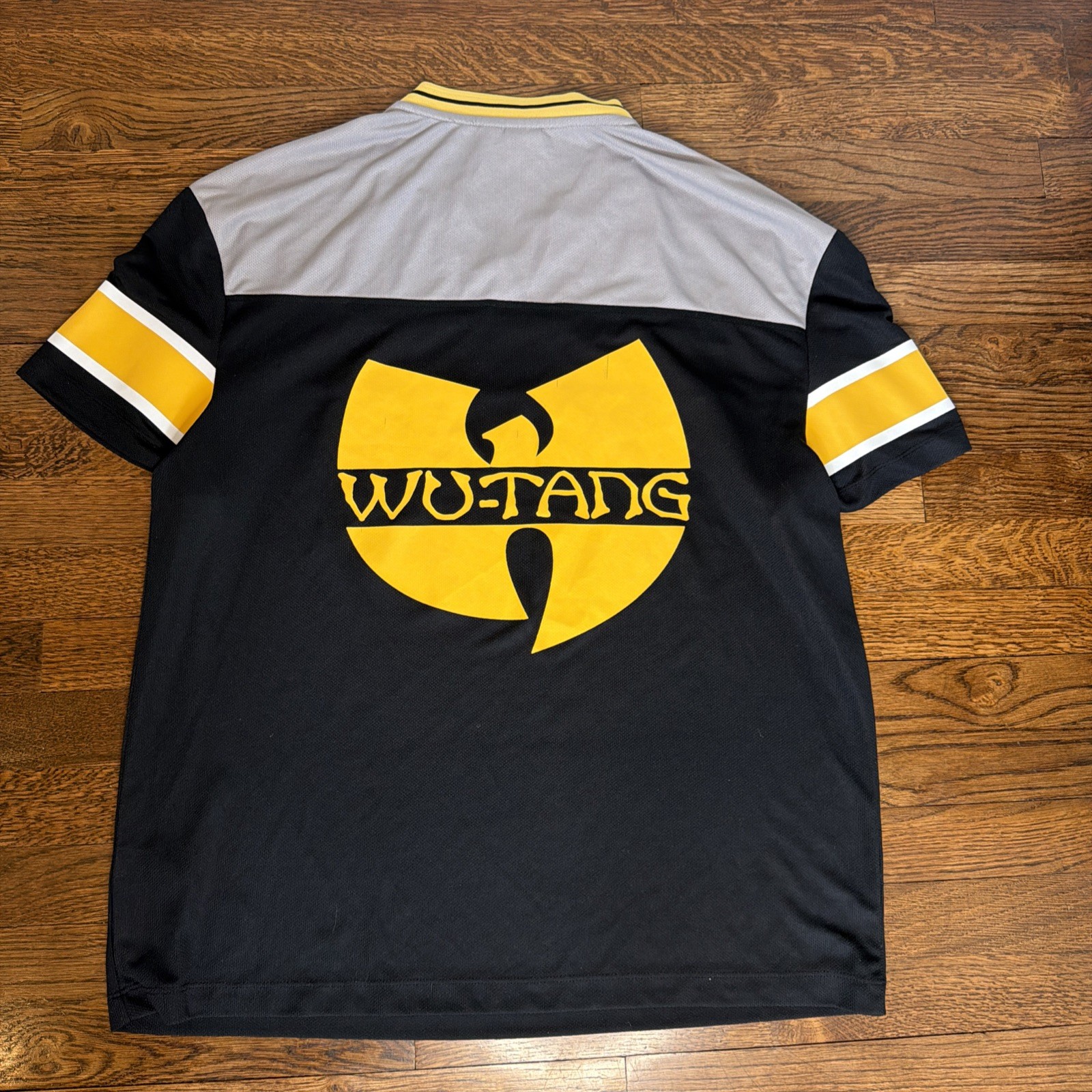 VINTAGE WU TANG CLAN #36 FOOTBALL JERSEY SHIRT RAP HIP HOP MEN SIZE Large BLACK
