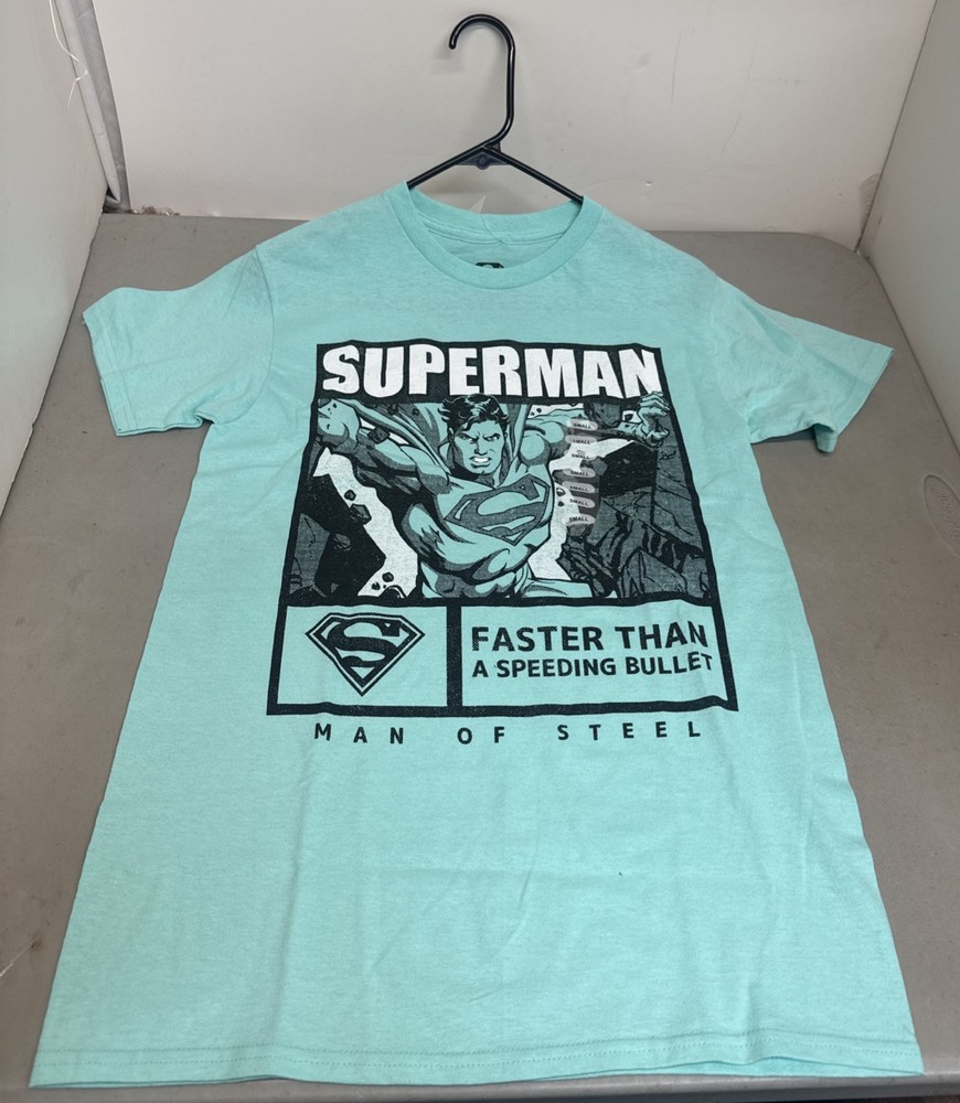 Superman Faster Than A Speeding Bullet Adult Small T Shirt New with Tags