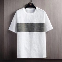 New Men’s Polyester Fiber Plain Crew Neck Ice Silk Short Sleeves T-Shirt M-3XL