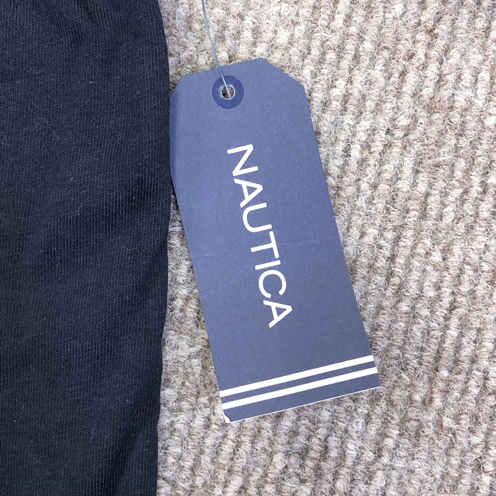 Nautica Shirt Mens Medium Navy Big Logo Flags Graphic Tee Tagless Nautical gallery