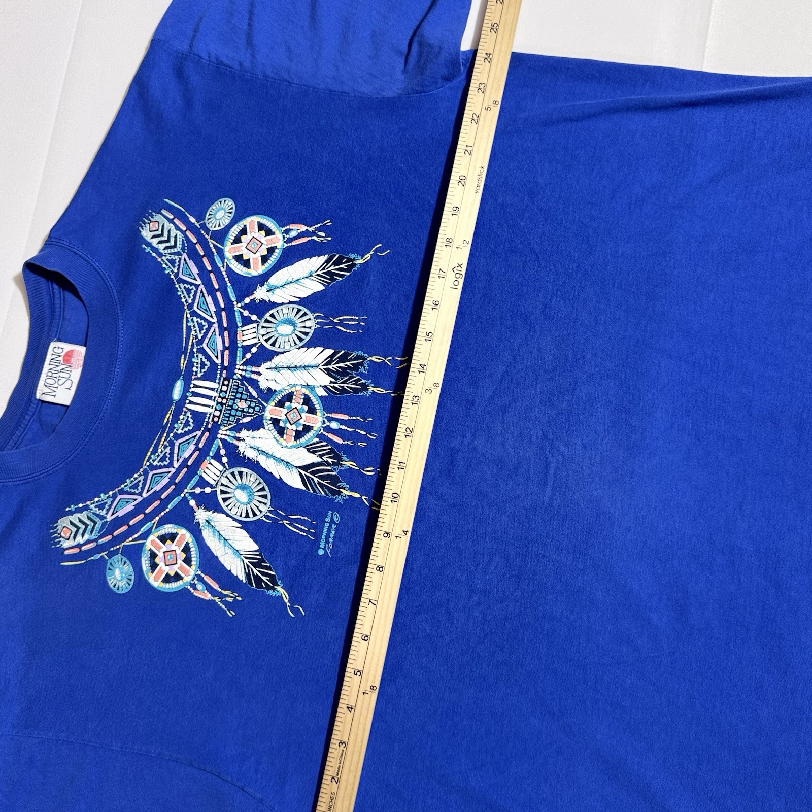 Morning Sun-Jerzees VTG Tee, Graphic, USA, 100% Combed Cotton, Blue, F/M, XL gallery