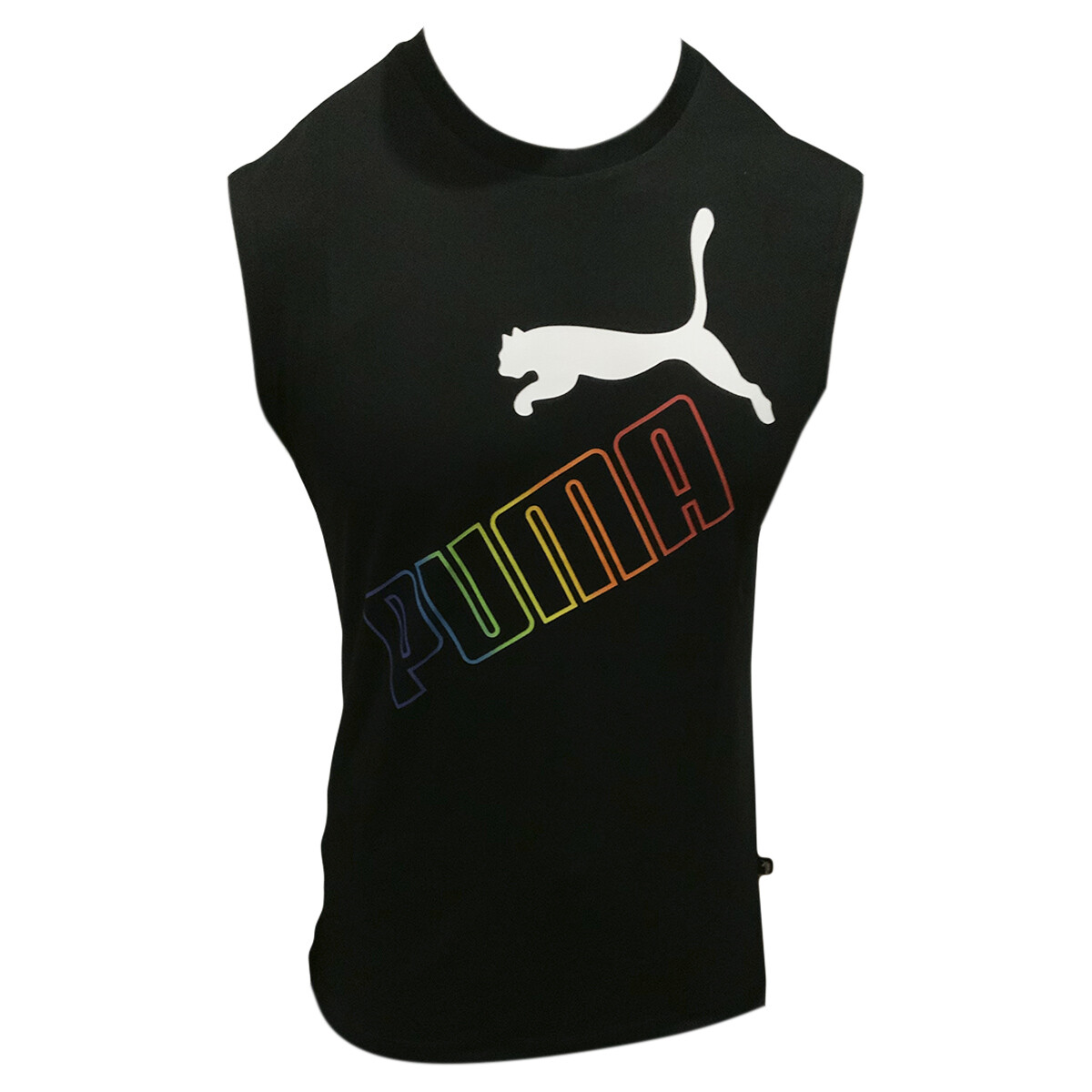MSRP $42.99 NWT PUMA RAINBOW MEN’S BLACK CREW NECK SLEEVELESS TANK TOP SIZE 2XL