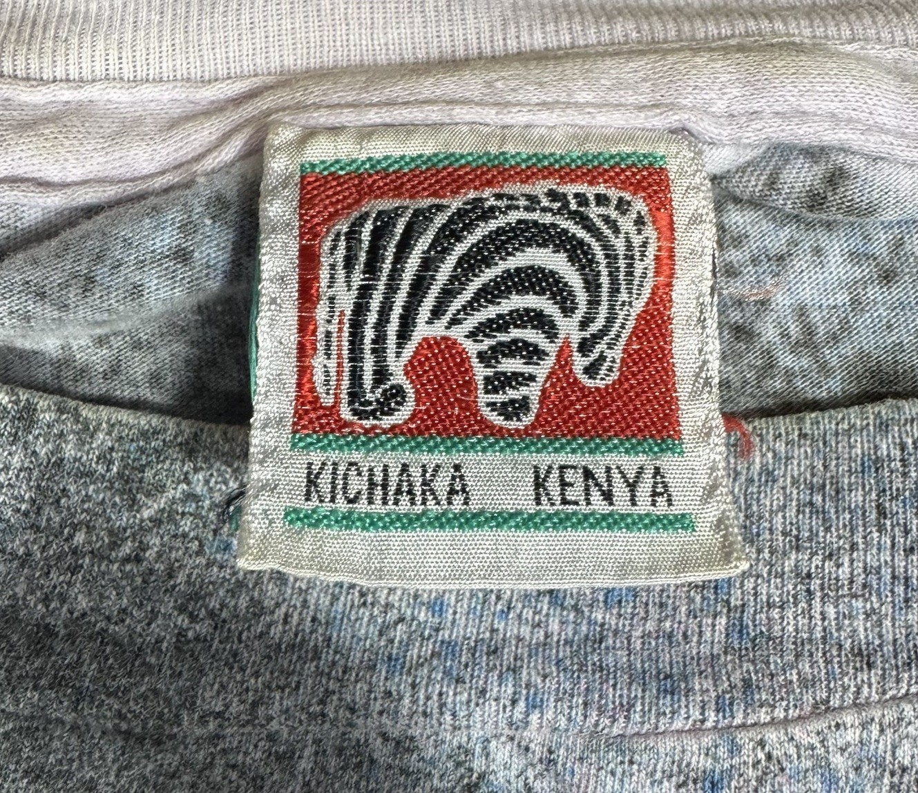 Vintage Kichaka Kenya Tribal Mask All Over Print T Shirt Single Stitch XL gallery