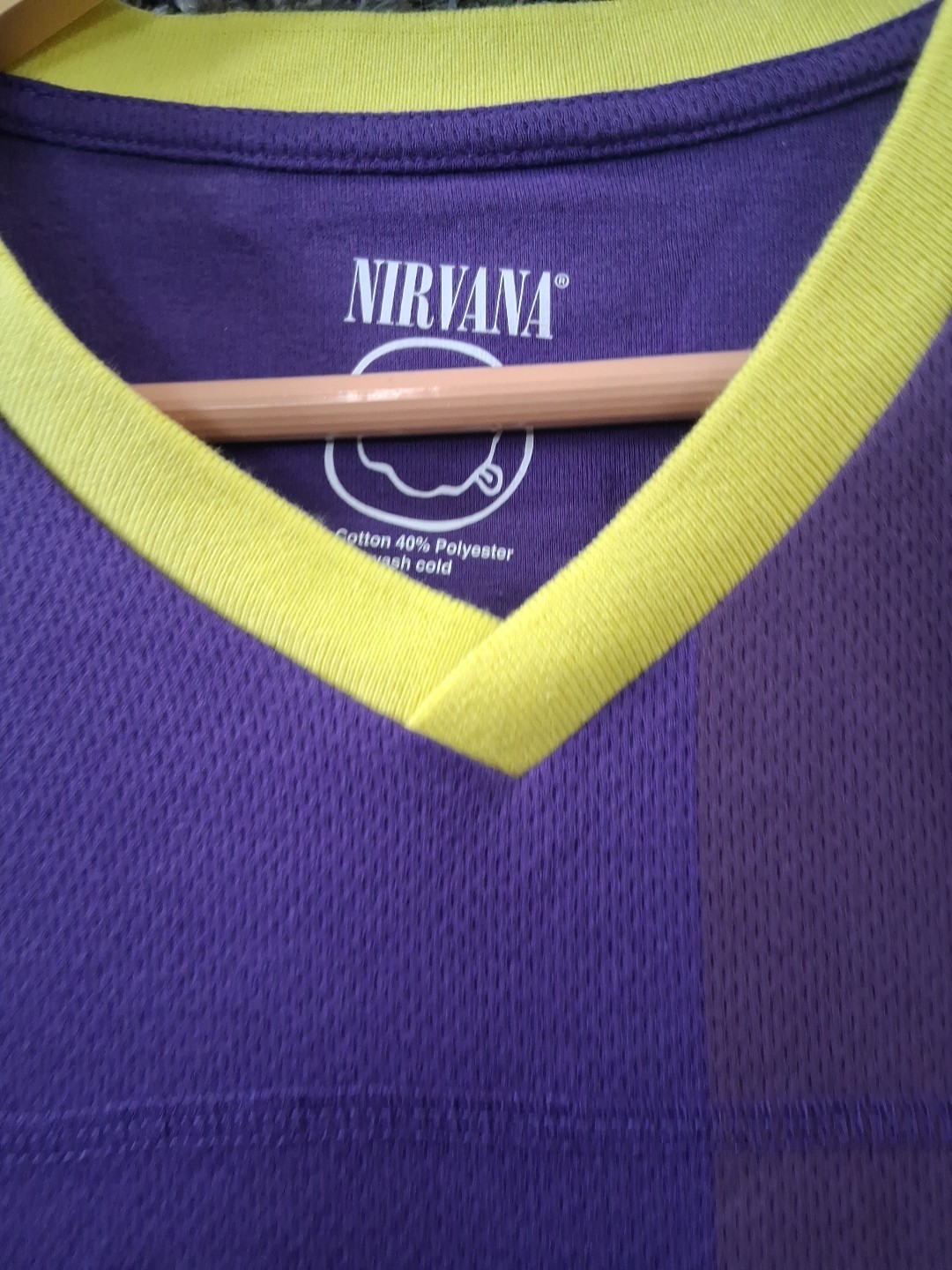Nirvana In Utero "91" Purple Soccer Jersey Size XL Kurt Cobain Grunge Wear NWT gallery