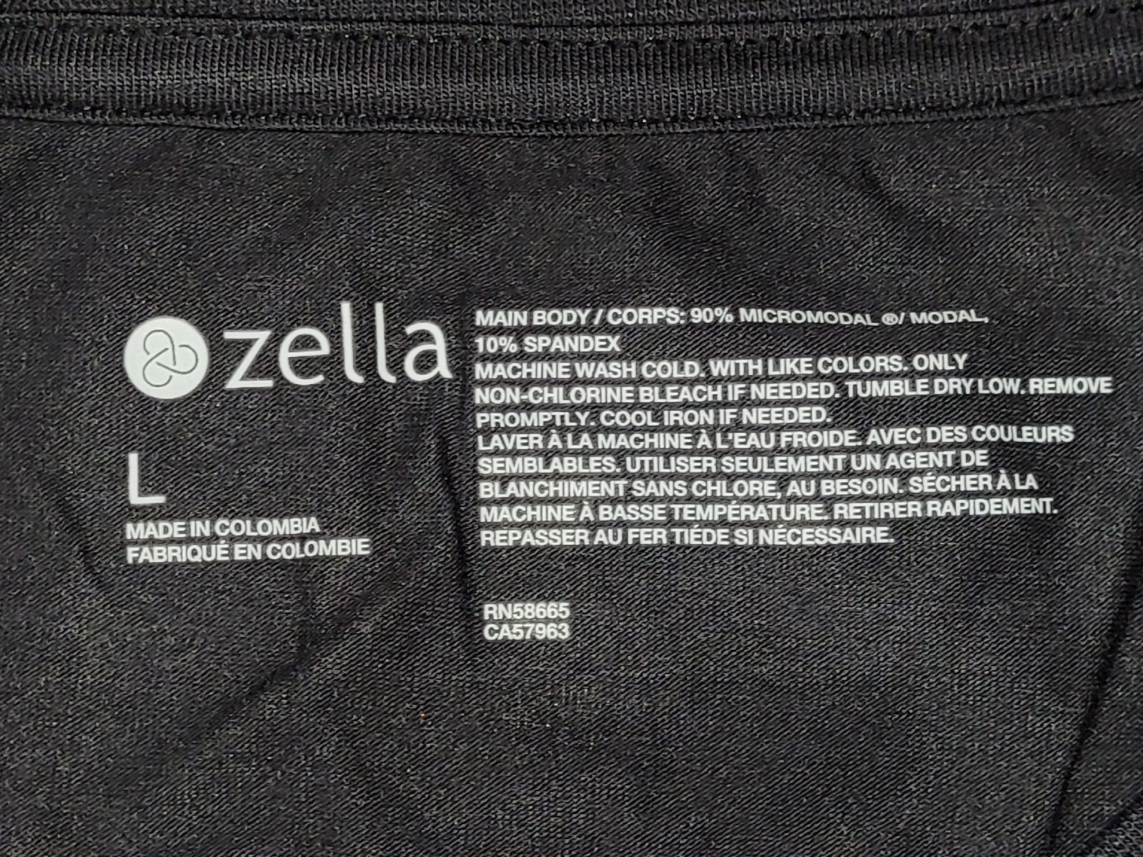 Zella Micromodal Crew Neck Undershirt T-shirt. Choose Size/Color gallery