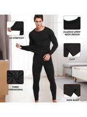 Men s Thermal Underwear, Breathable Slim Fit Thin Base Layer
