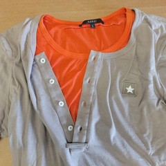 $800+ Gucci Double-Layer Long-Sleeve Men’s Star T-Shirt Made in Italy New PICS!