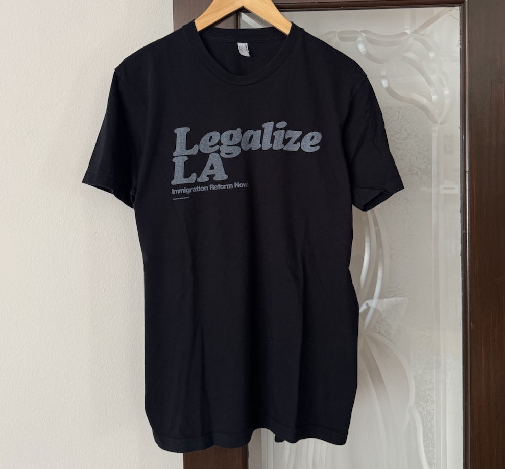 Vintage American Apparel Legalize LA Immigration Protest Black T-Shirt Size M gallery