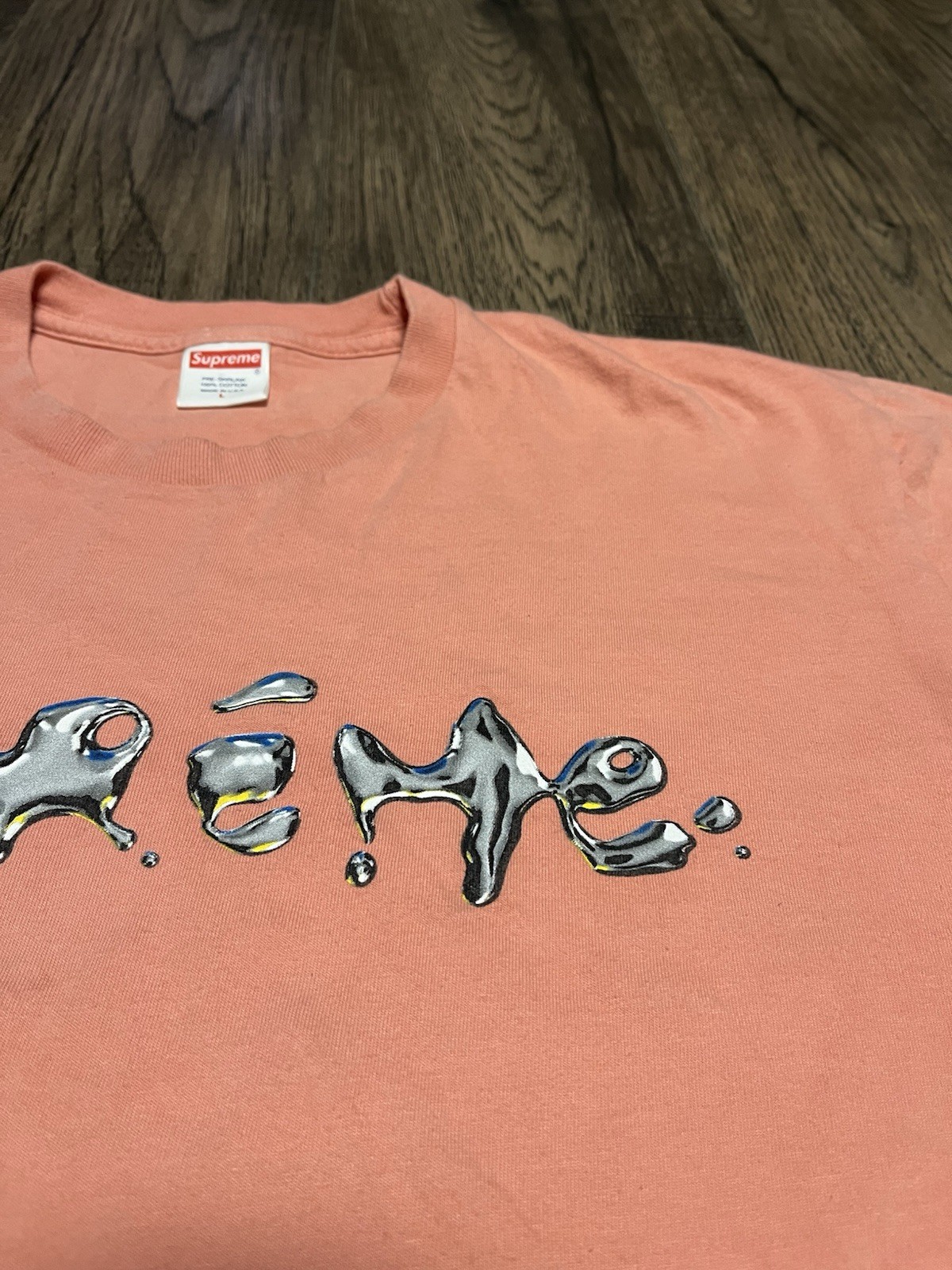 Supreme Liquid Metal Tee Terra Cotta FALL/WINTER 2018 Men’s Size Large USA gallery