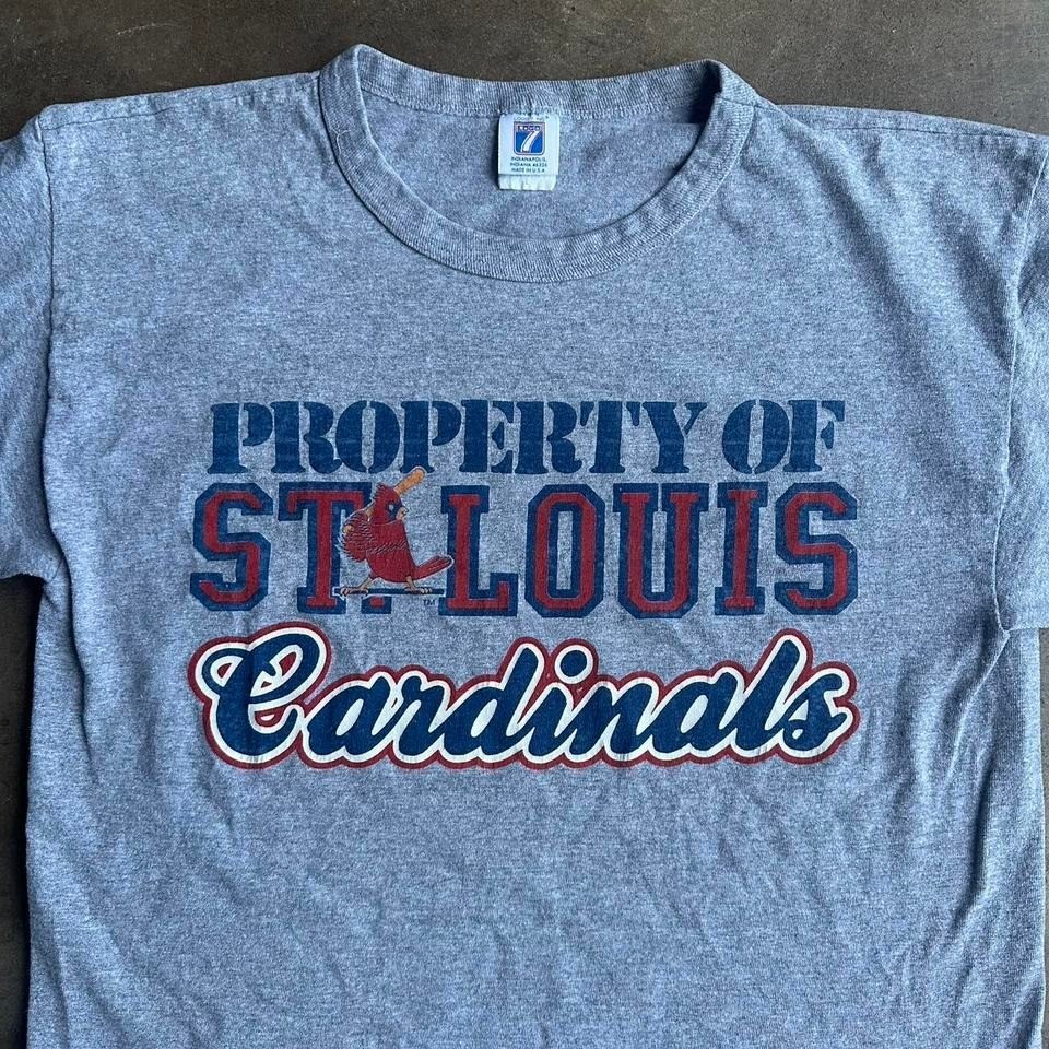 Vintage 90s logo 7 property of St. Louis cardinals tee size XL gallery