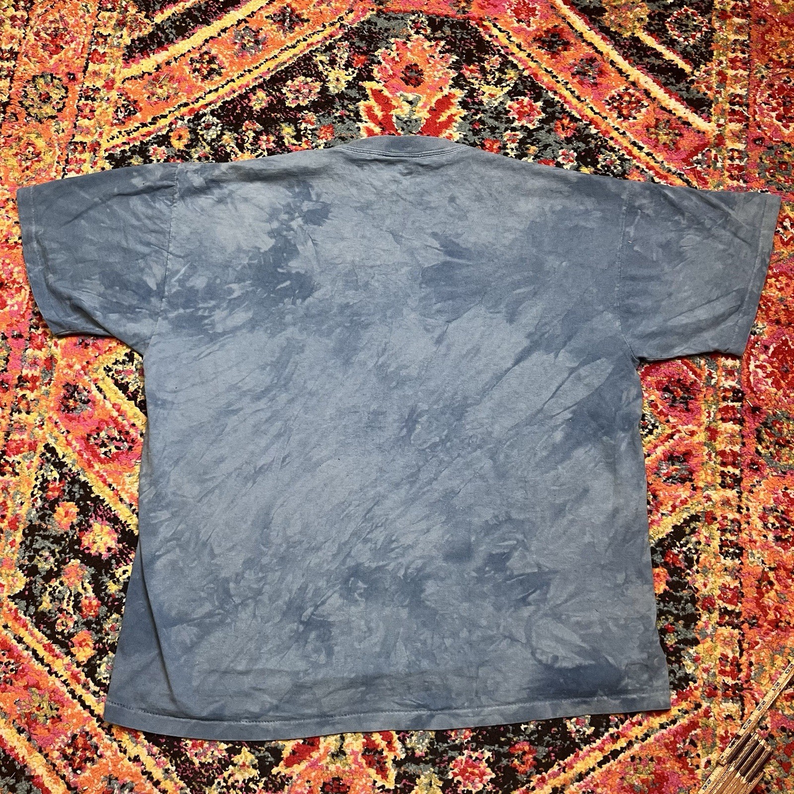 Vintage Primitives Andrea Bragg Tribal Animal Art T-Shirt XL USA Made Blue 90s gallery