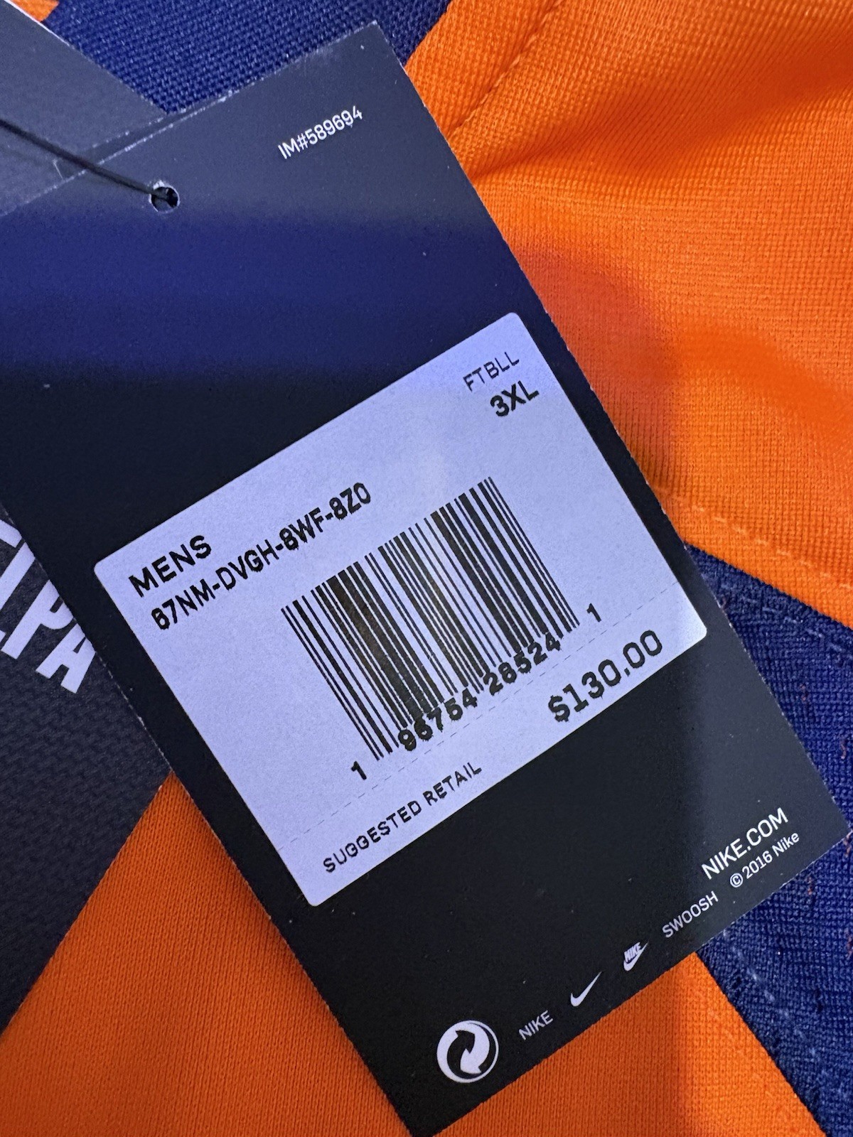 Nike Denver Broncos Russell Wilson Jersey Mens 3XL Orange NEW NFL gallery