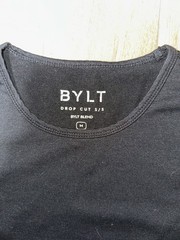BYLT Basics Drop Cut Short Sleeve Tee T-shirt Crew Neck Black Mens Size M