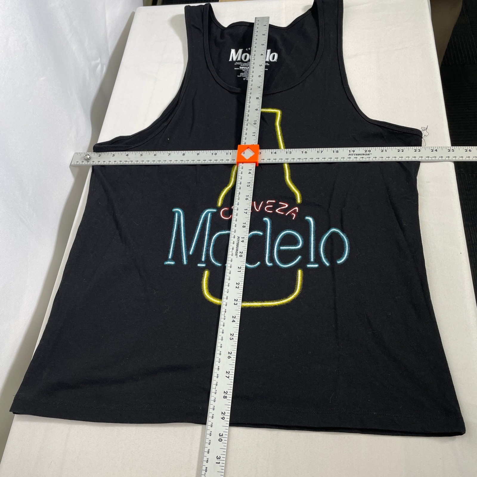 Modelo Cerveza Beer Neon Sign Ripple Junction Black Tank Top Shirt Men's 2XL gallery