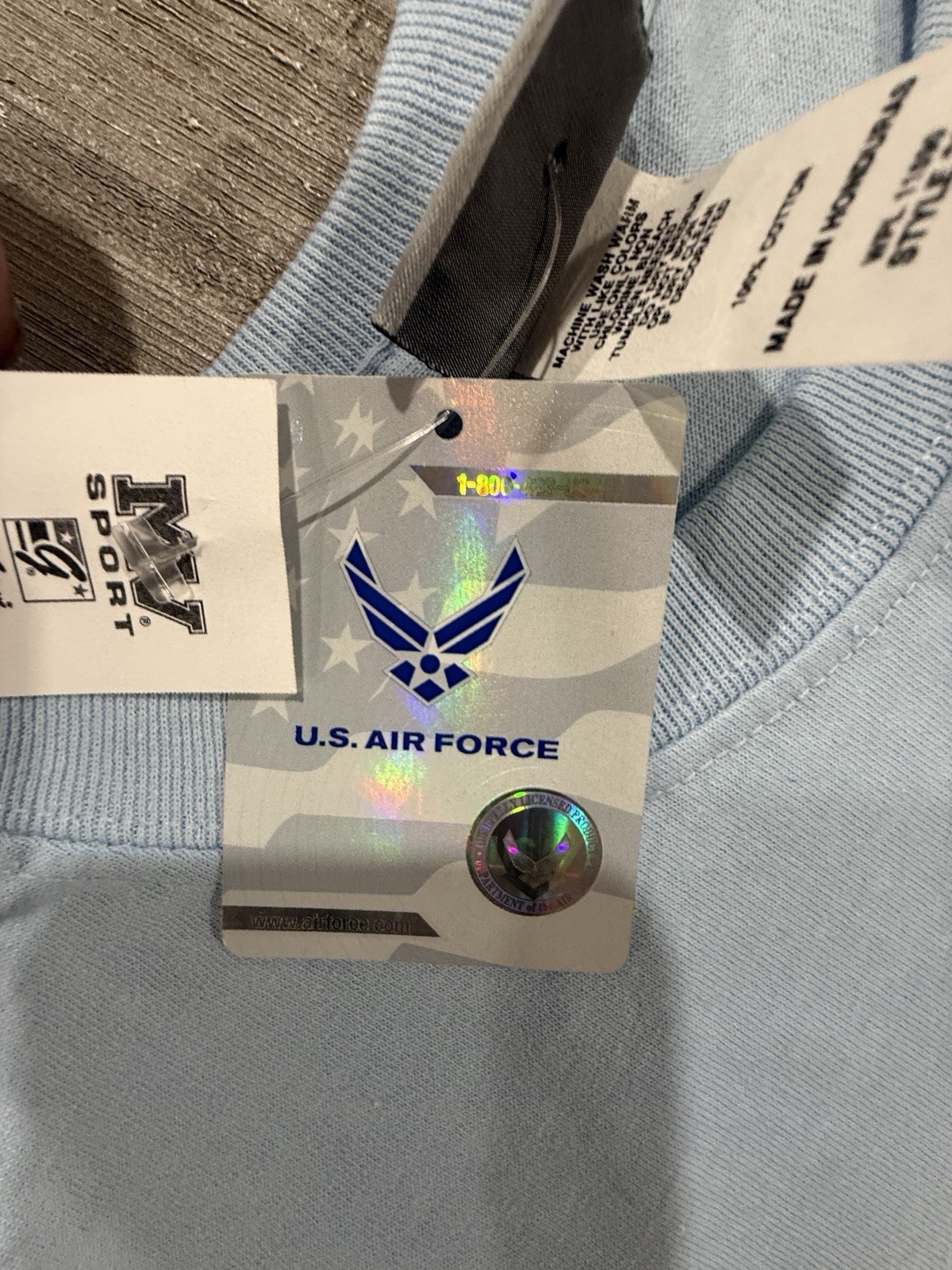 USAF US Air Force “Bald Eagle & Logo” Blue T-Shirt - by MV Sport - Size XL - NWT gallery