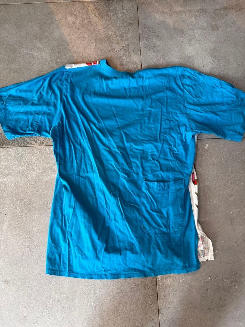 90s Kansai Yamamoto Vintage Art T-Shirt Japanese L Blue Multi gallery